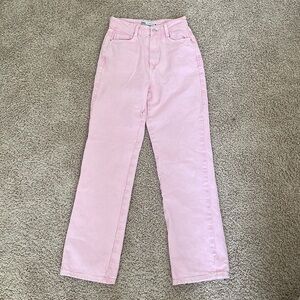 pink zara jeans